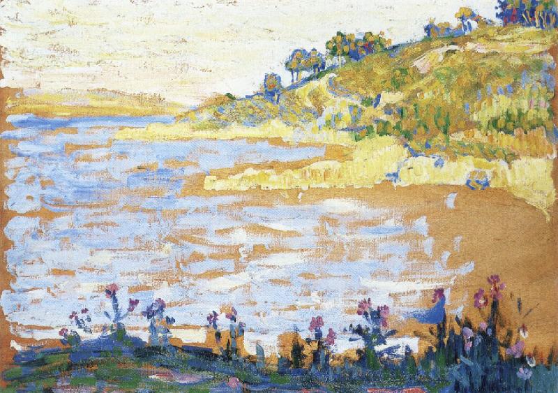 saint tropez plage des grabuers oil painting picture